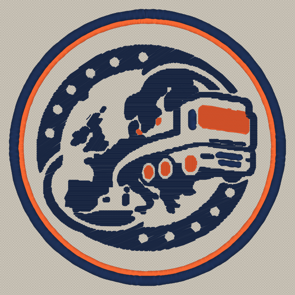 StitchMind computed preview of the carrier badge